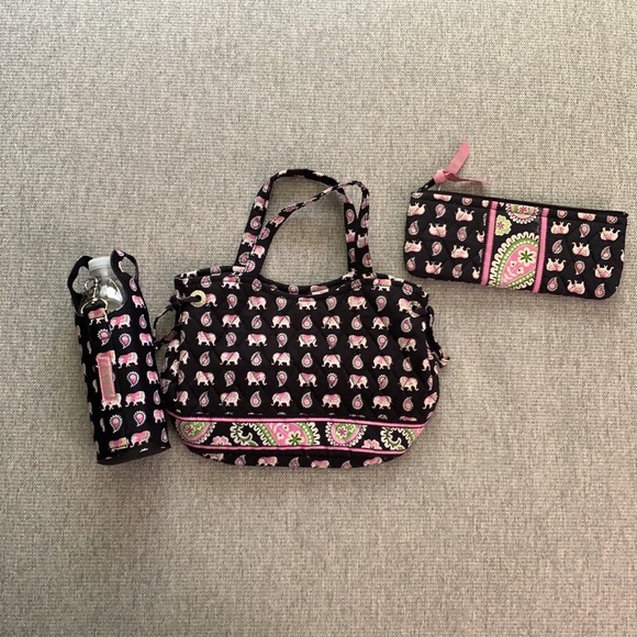 Vera Bradley mini tote, water bottle holder and makeup case. - Picture 1 of 11